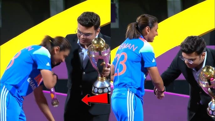 Harmanpreet Kaur Tries To Touch Jay Shah’s Feet, ICC Chairman’s Gesture Wins Hearts After India’s Historic World Cup Win