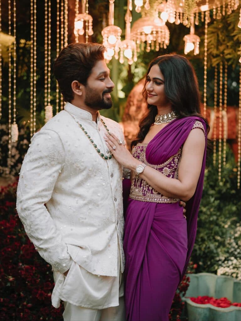 Allu Arjun and Sneha Reddy Steal the Show at Allu Sirish’s Engagement