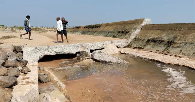 Miscreants Destroy Check Dam to Facilitate Illegal Sand Transport