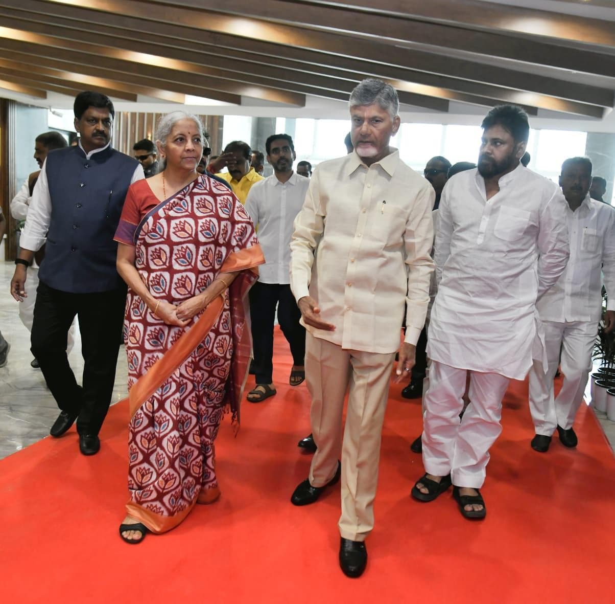 Finance Minister Visits Amaravati; Lays Foundation for Construction of Bank Offices