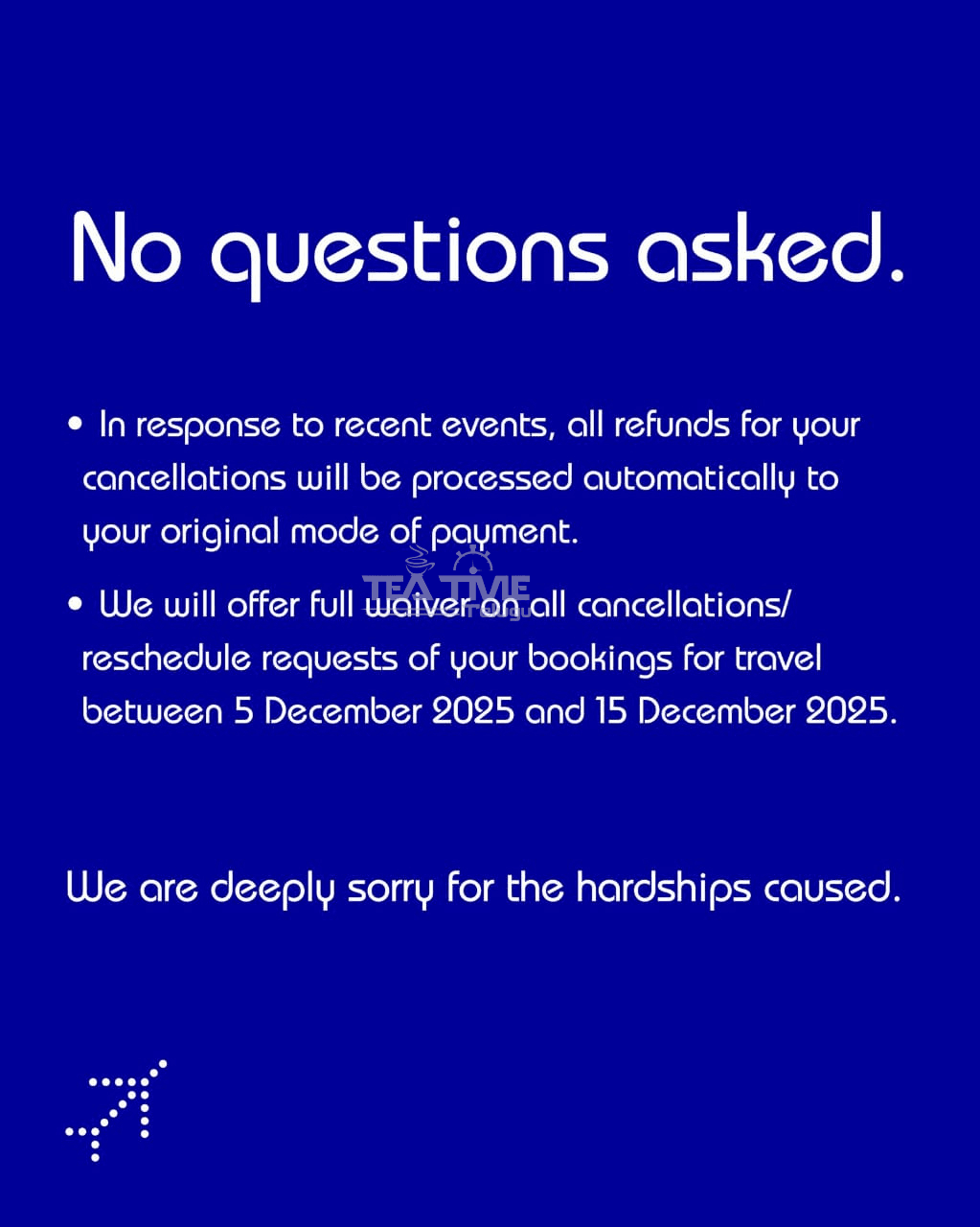 Indigo Says, Sorry to Passengers, We Will Provide a Refund