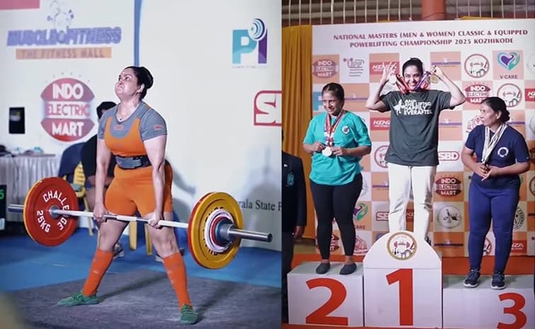 Senior actress Pragathi shines in Asian Powerlifting Championship