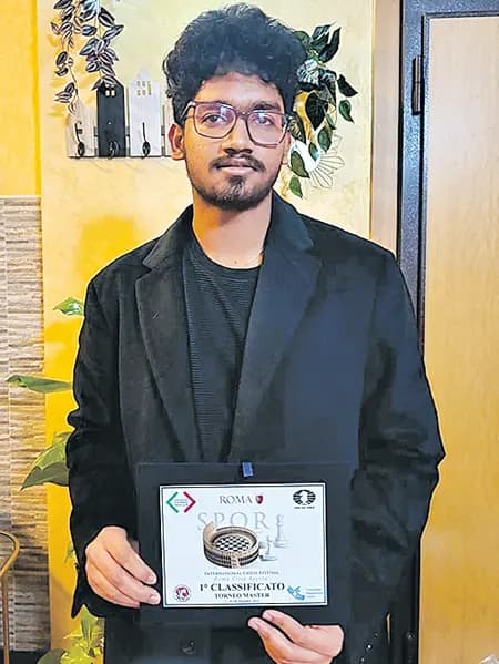 Praneeth Crowned Champion at Rome Chess Tournament