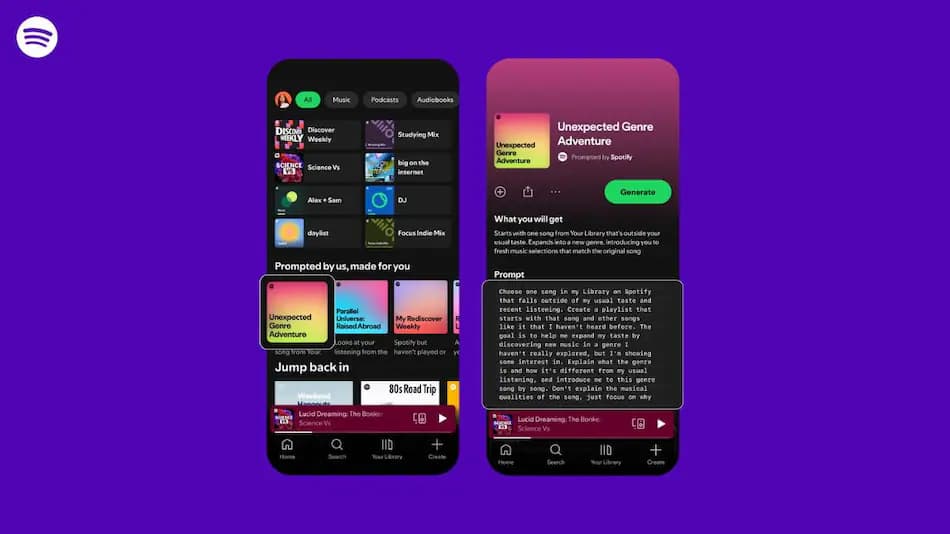 Spotify’s new Prompted Playlist feature — Music that matches your words