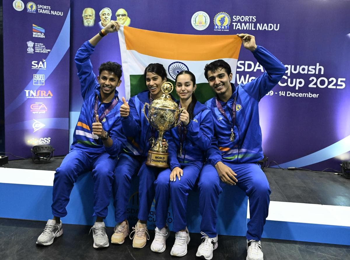 India's newest history in squash... Team India won the World Cup