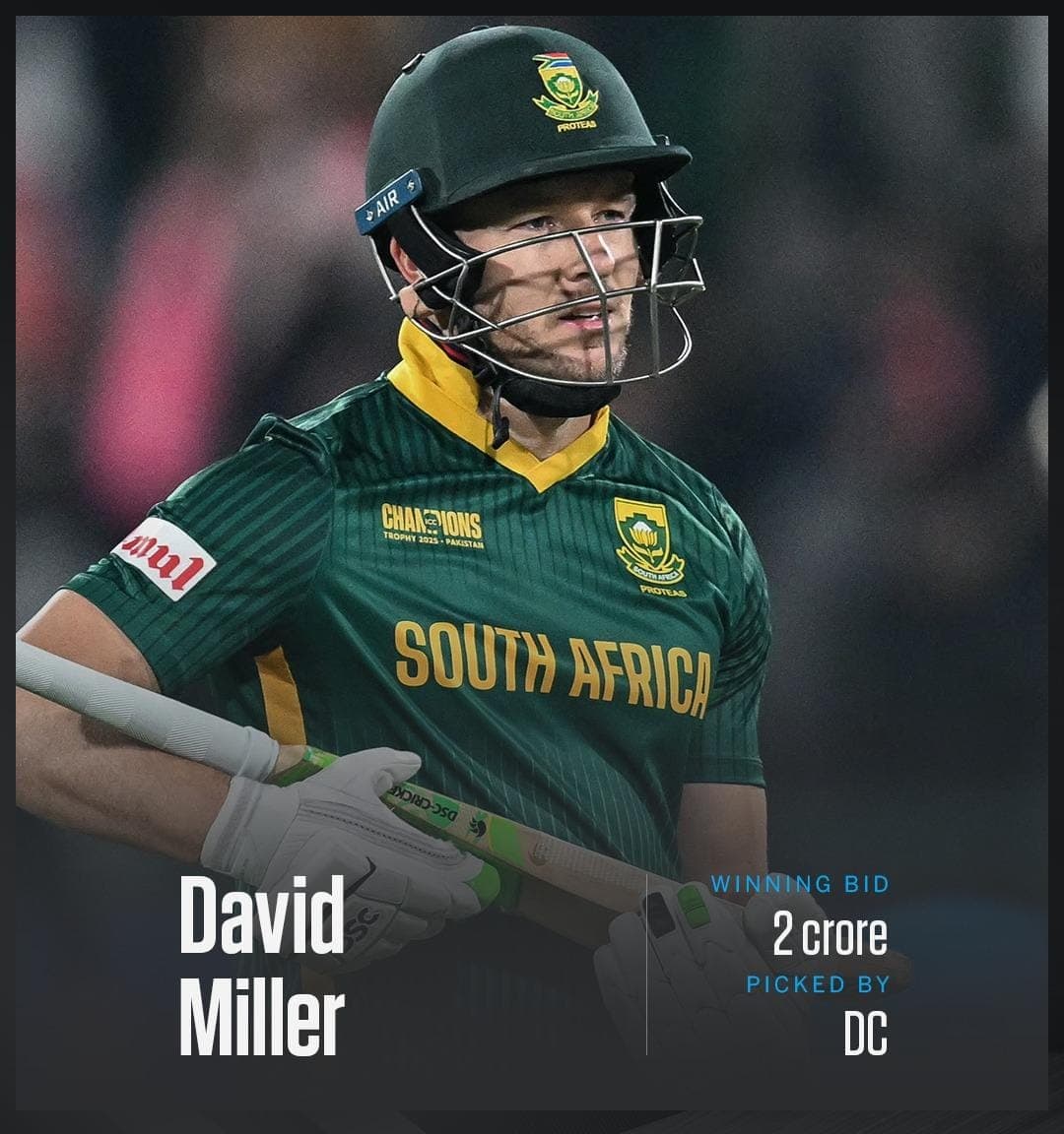 IPL 2026 Auction : David Miller Joins Delhi Capitals!