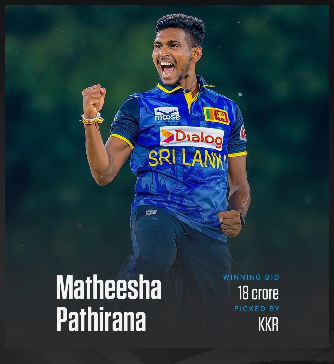 IPL 2026 Auction : Pathirana to KKR for a Record Price of 18 Crore