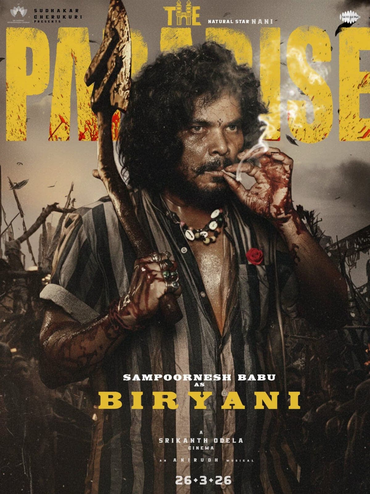 Sampoornesh Babu as the villain in Nani’s The Paradise; team releases first look photo!