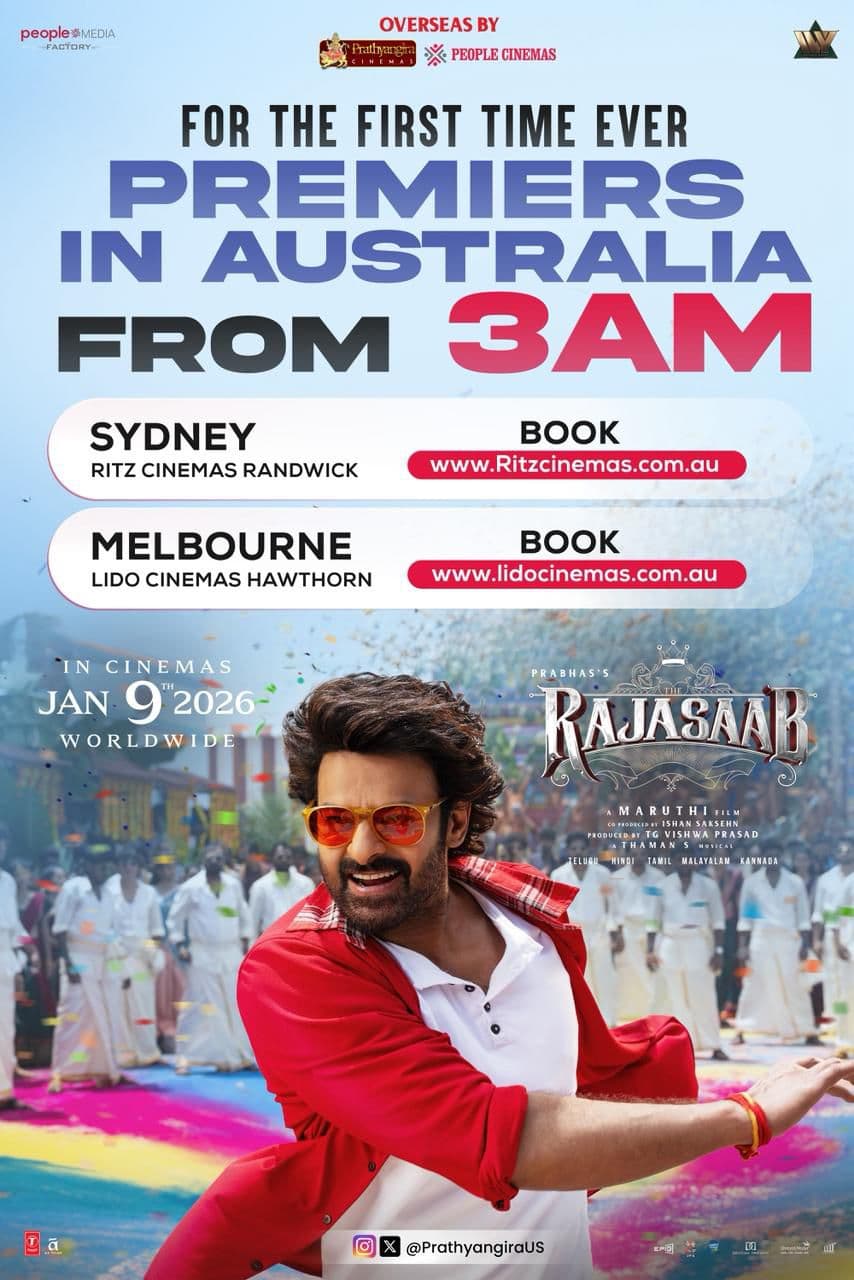 Prabhas Mania.. Australia Welcomes 3 AM Premieres