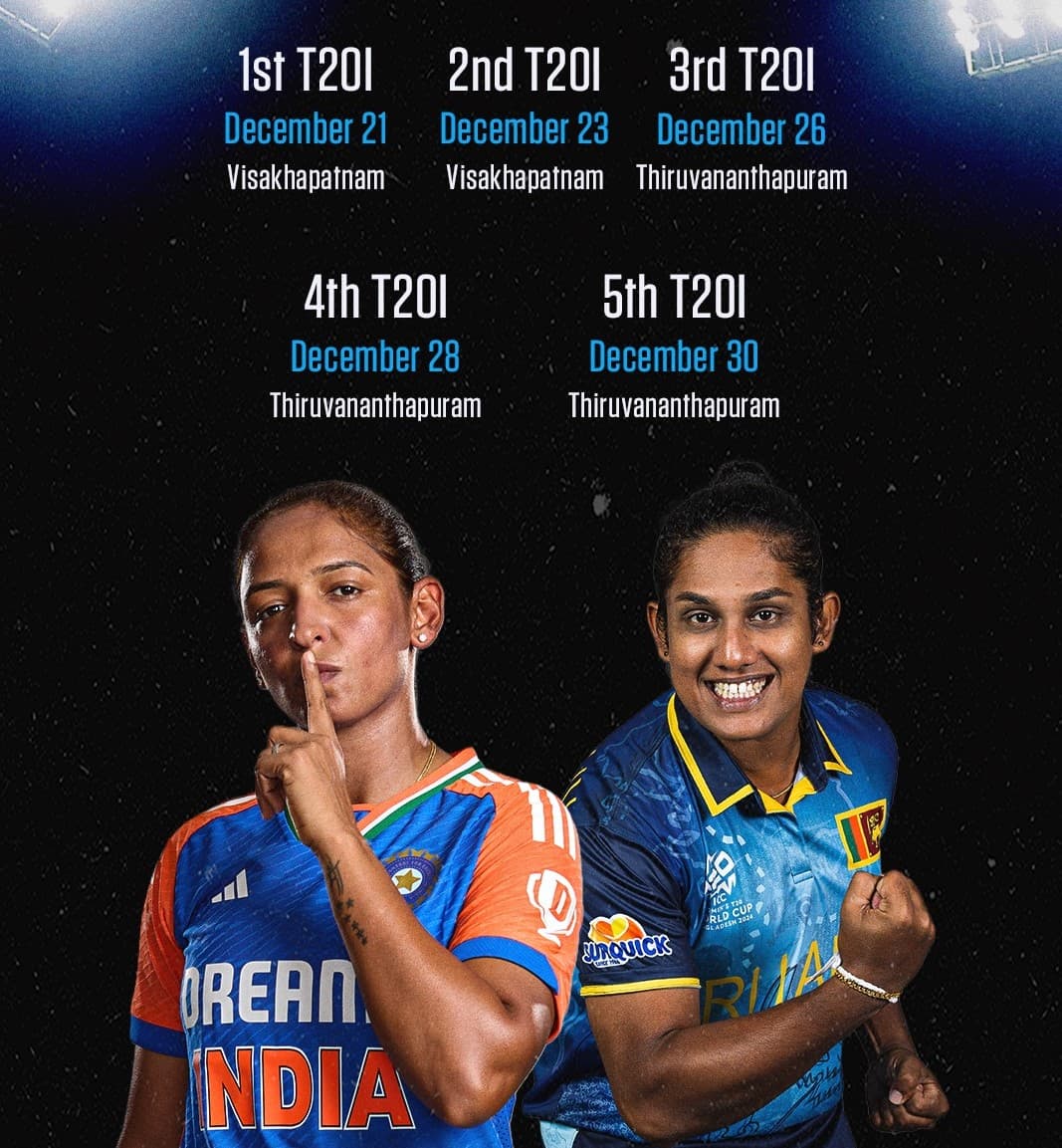 The India-Sri Lanka women's T20 series begins