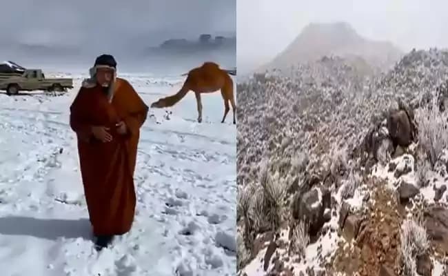 Snow in Desert Nation, Temperatures Plummet to Minus 4°C