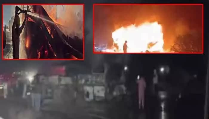 Fatal road accident in Bengaluru... bus caught fire, more than 20 people died