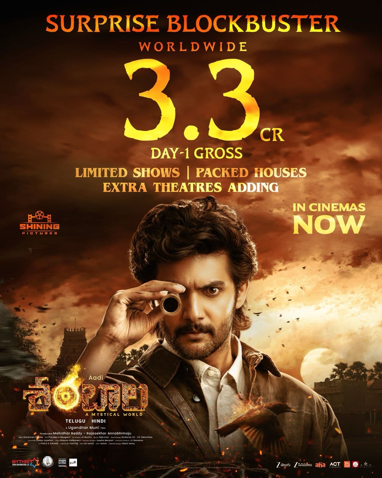 Shambala Movie Gets Positive Talk, Aadi Sai Kumar Scores Big at Box Office