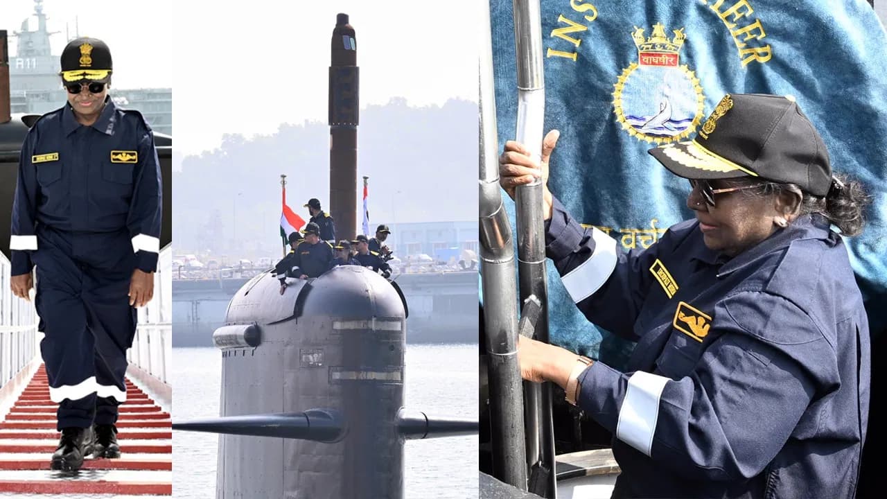 President Droupadi Murmu travels in a submarine!