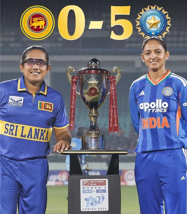 Indian Women’s Team Clinches Clean Sweep in T20 Series Against Sri Lanka