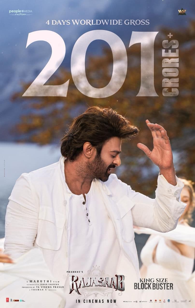 Prabhas Raja Saab crosses ₹200 crore worldwide in just four days