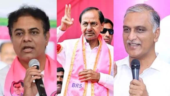 KTR, Harish Rao Hold Meeting With Former CM KCR