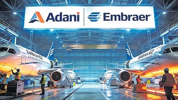 Adani Group Enters Commercial Aircraft Manufacturing with Strategic Embraer Partnership