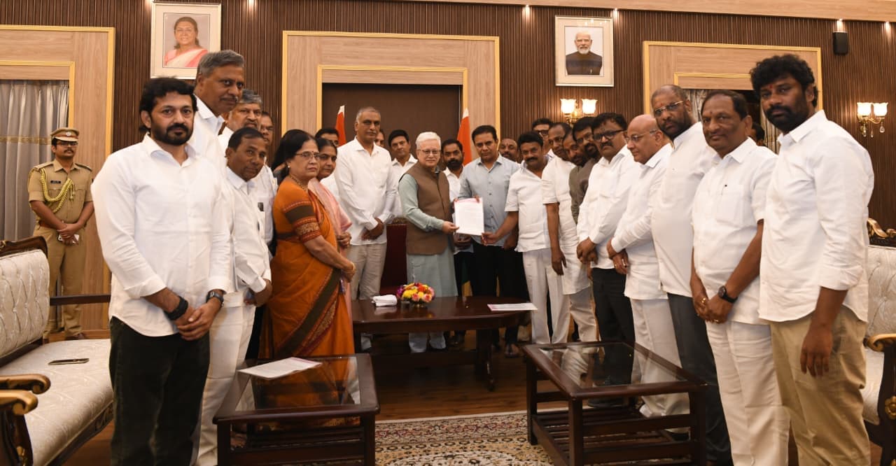 KTR Demands White Paper on Singareni Tenders, BRS Leaders Submit Complaint to Governor