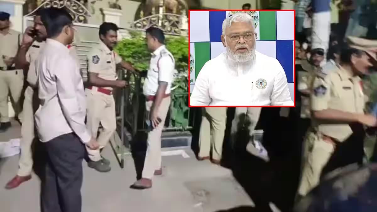 Police security deployed outside former minister Ambati Rambabu’s residence