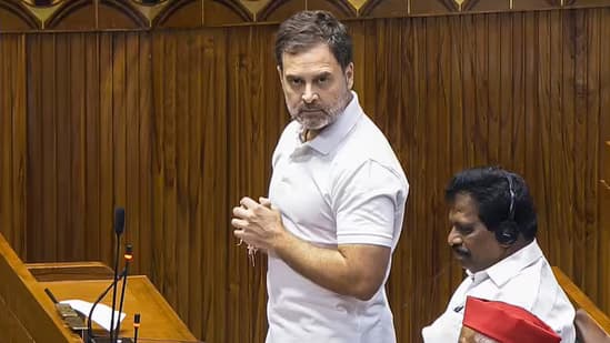 What happened in Parliament during Rahul Gandhi's speech?