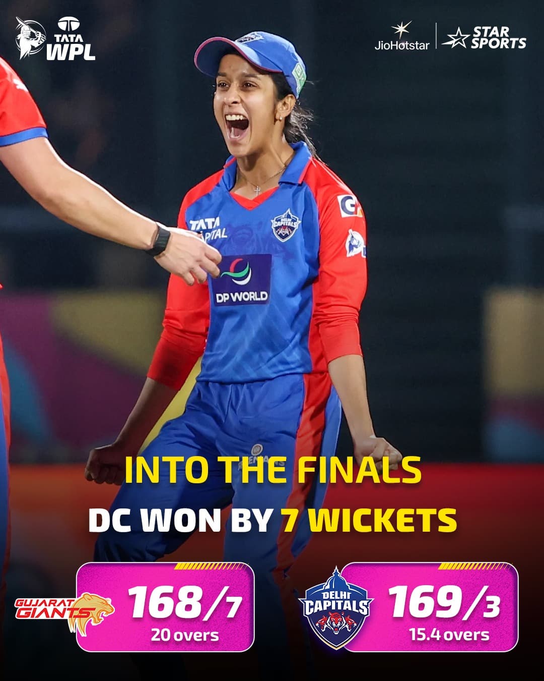 Delhi Qualify for WPL Final with Dominant Victory over Gujarat