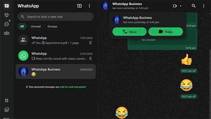 WhatsApp Introduces New Feature: Make Voice & Video Calls Directly on the Web