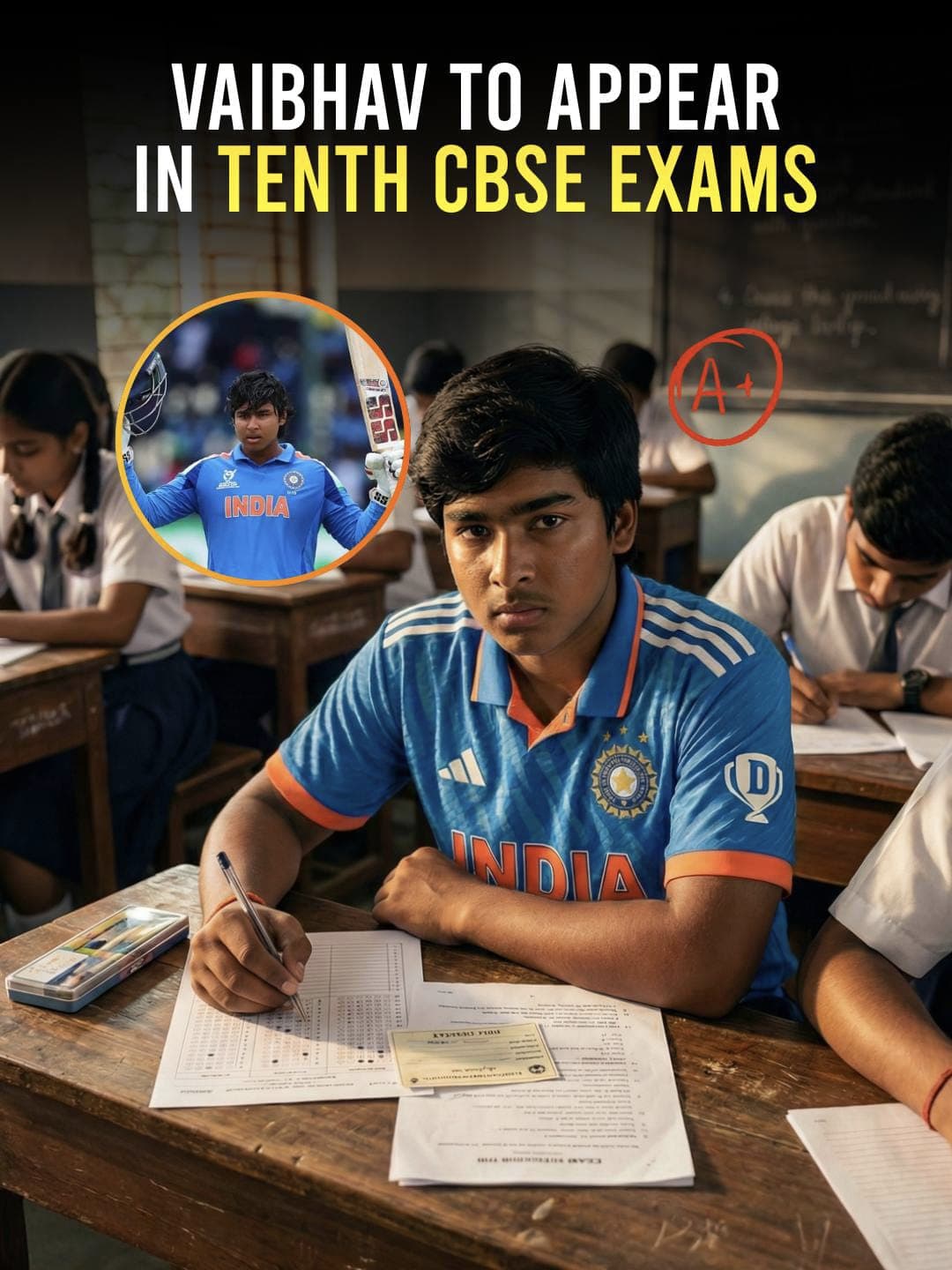 Young Cricket Star Faces 10th Exams !