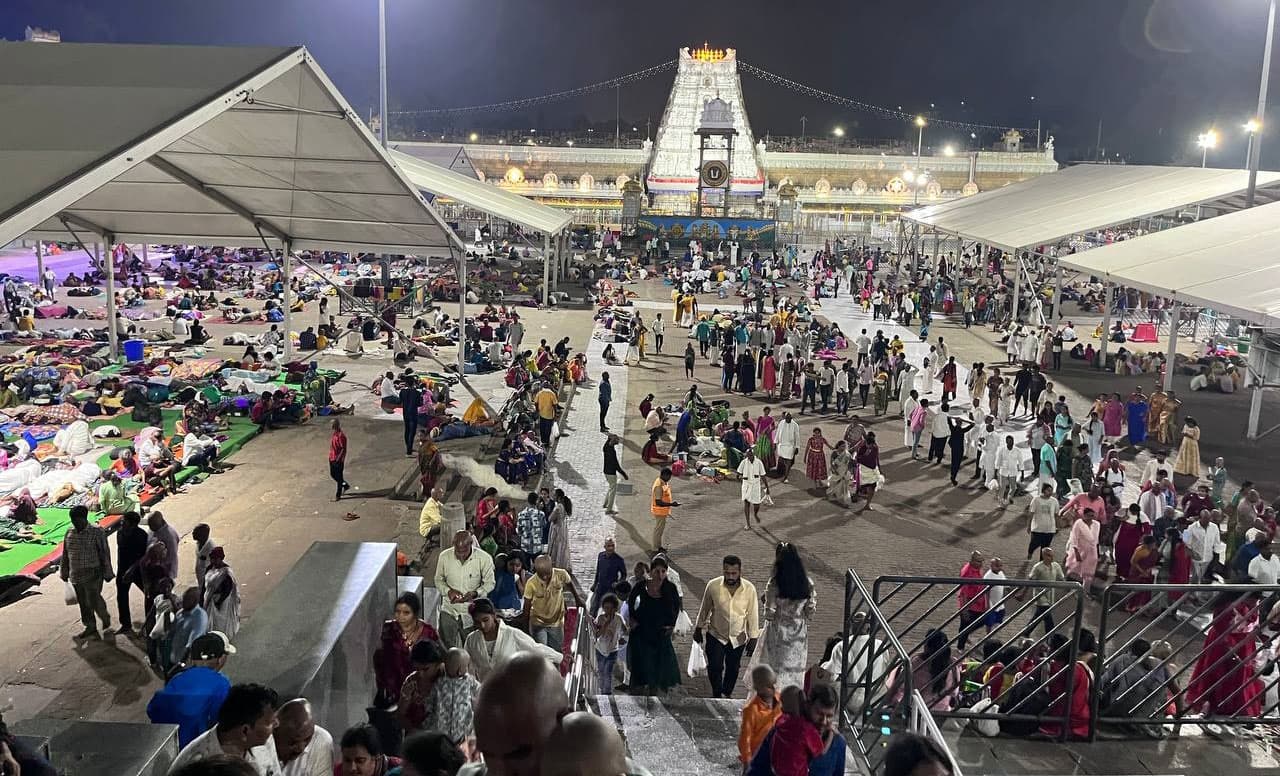 Devotee Rush at Tirumala… Pilgrims Waiting in 18 Compartments