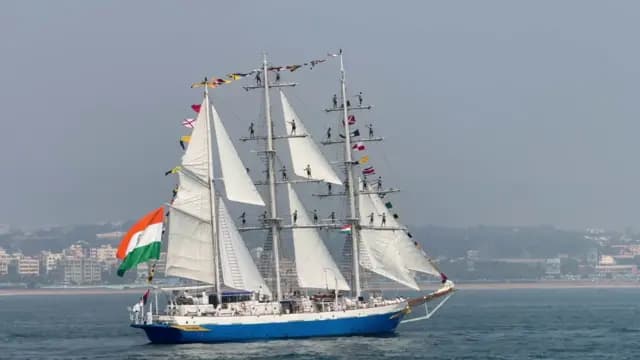 Naval Fleet Review held today off the coast of Visakhapatnam