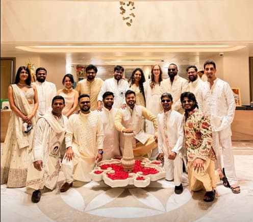 Anand Deverakonda makes a splash at Vijay - Rashmika's wedding