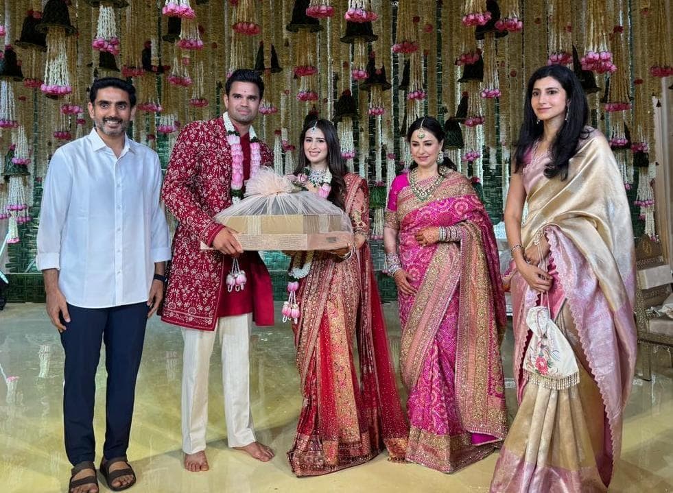Minister Lokesh and Brahmani Attend Sachin Tendulkar Son’s Wedding