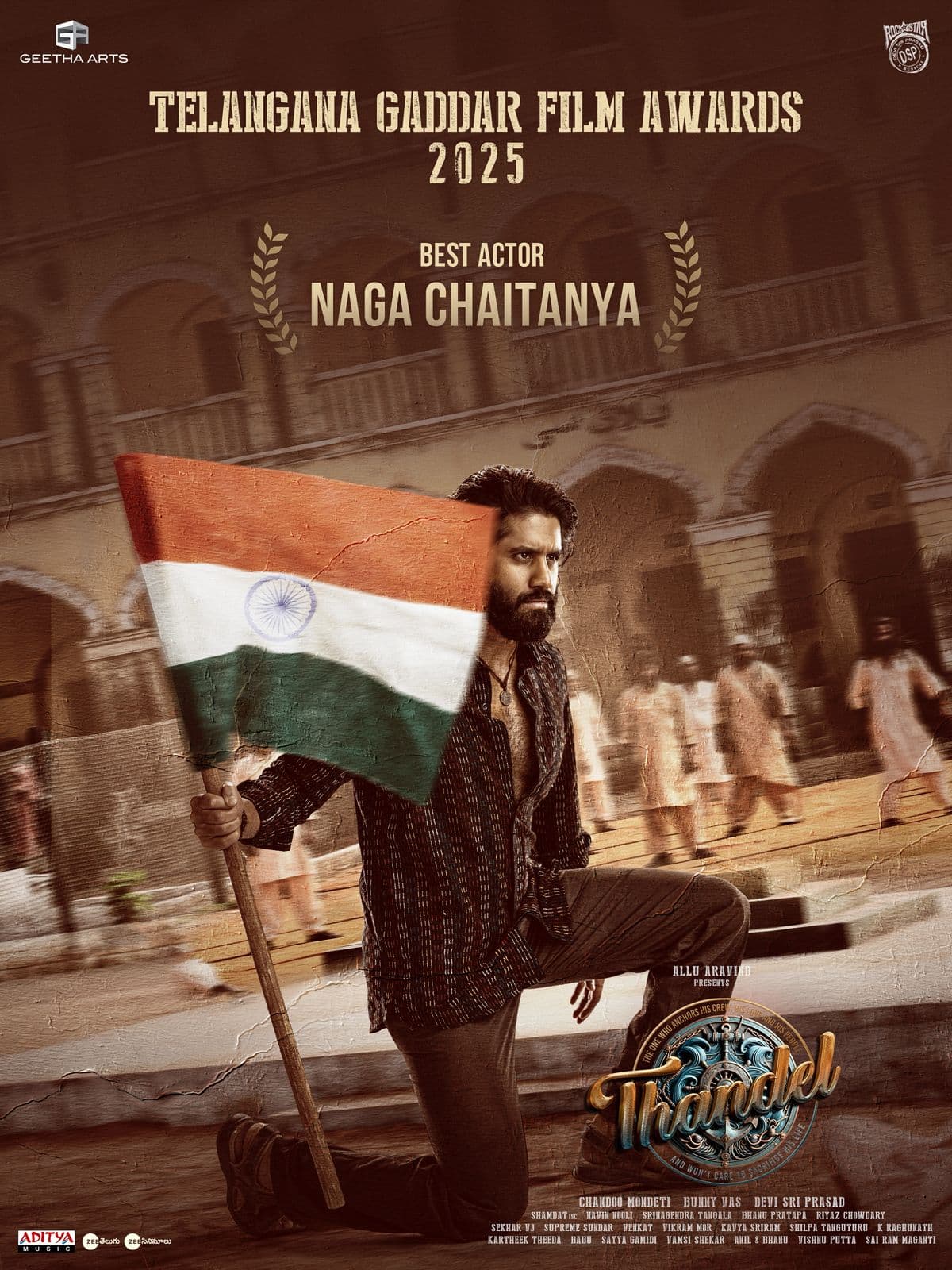 Double Glory for Naga Chaitanya’s ‘Thandel’ at Gaddar Awards 2025
