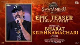 Director Bharat Krishnamachari Speech at Swayambhu EPIC Teaser Massive Launch Event | Shreyas Media