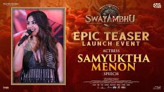 Actress Samyuktha Menon Speech at Swayambhu EPIC Teaser Massive Launch Event | Nikhil Siddhartha