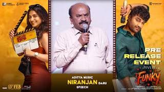 Aditya Music Niranjan Garu Speech at Funky Pre-Release Event | Vishwak Sen, Kayadu Lohar |Anudeep KV