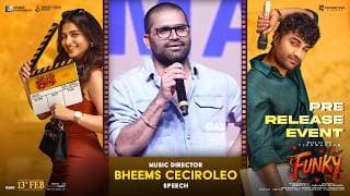 Music Director Bheems Ceciroleo Speech at Funky Pre-Release Event | Vishwak Sen, Kayadu Lohar