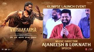 Music Director Ajaneesh B Loknath Speech at Vrushakarma Glimpse Launch Event | Naga Chaitanya