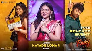 Actress Kayadu Lohar Speech at Funky Pre-Release Event | Vishwak Sen | Shreyas Media