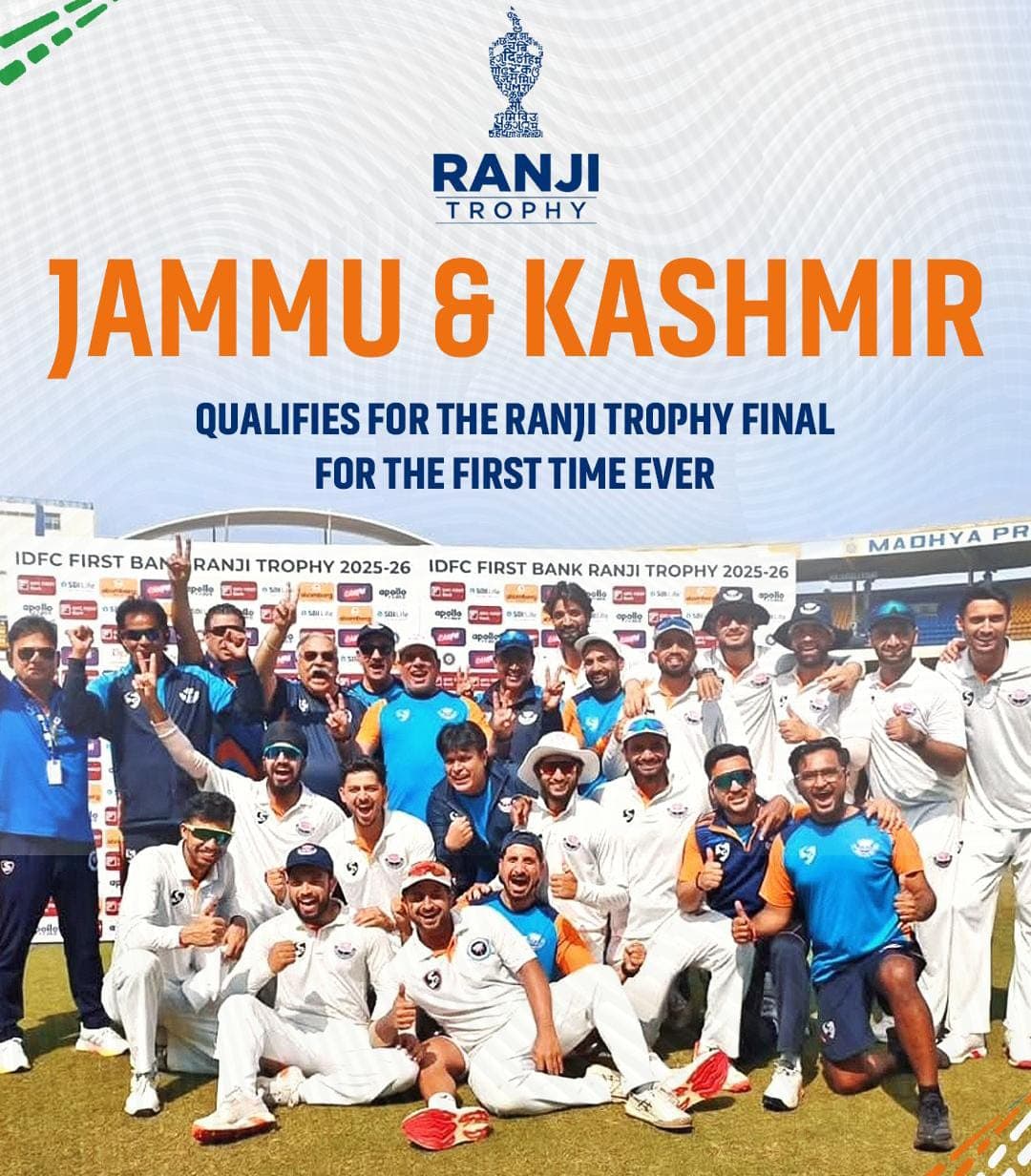 Jammu and Kashmir Reach Ranji Trophy Final